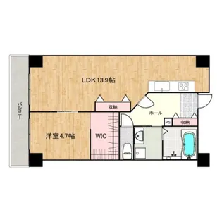 メゾンエンリッチ【0402号室】の間取り