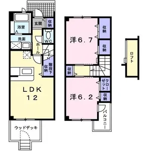 ヴェネットケイA【0102号室】の間取り