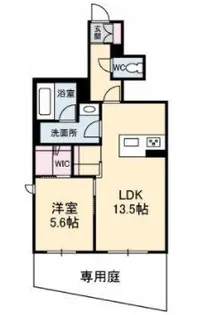 ヴィラ ボナール【0102号室】の間取り