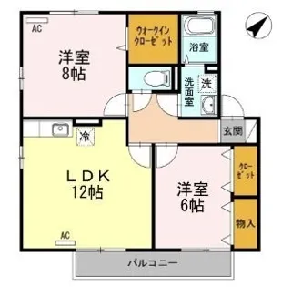 セジュールプルミエ A棟【0102号室】の間取り