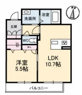 グランベレオ南本庄三丁目【0102号室】の間取り