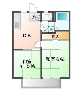 パナハイツ橋本 A【102号室】の間取り