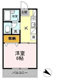 アネックス大和 A棟【0105号室】の間取り