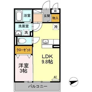 SEJOURウエノ【0203号室】の間取り