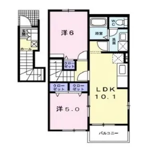 アップロードB【0201号室】の間取り