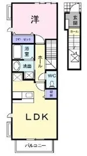 レジデンス手城【0203号室】の間取り