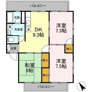 オリヴィエ東川口【0102号室】の間取り