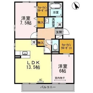 ルベール曙 B棟【0302号室】の間取り