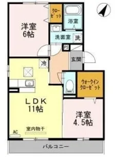 レジデンスK【0202号室】の間取り