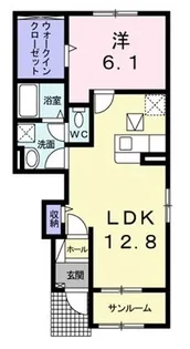 セゾンⅡ A【0104号室】の間取り