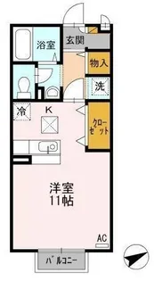 パル ロワール【0106号室】の間取り