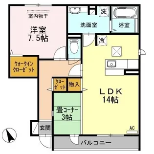 ドミール末広Ⅱ【0201号室】の間取り