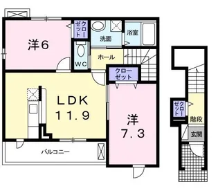 シャイニング リバーサイド【0201号室】の間取り