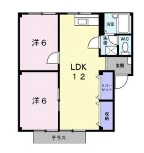 サンシャインつちや【0101号室】の間取り