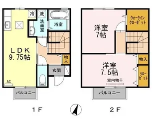 ウィット西深津 B棟【0101号室】の間取り