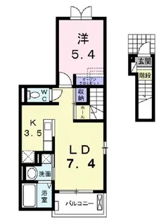 パストーソ Ⅰ【0201号室】の間取り