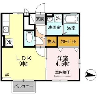 モナリエ南蔵王【0101号室】の間取り