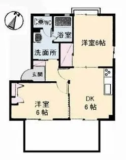 バリュージュ B棟【201号室】の間取り