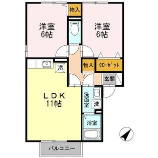 セジュールセラ A棟【0101号室】の間取り