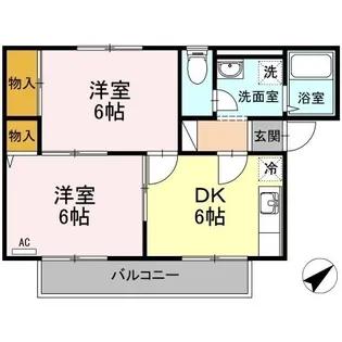 ローズパレス【0201号室】の間取り