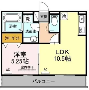 アメニタ【0102号室】の間取り