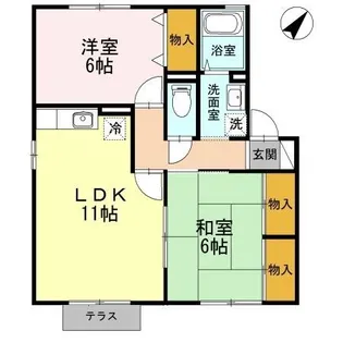 セジュール誠之【0102号室】の間取り