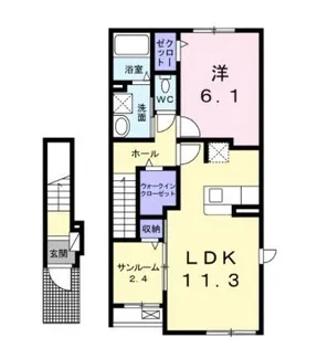 ベル ヴィオラ Ⅳ【0203号室】の間取り