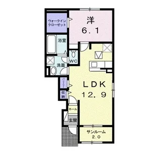 ベル ヴィオラ Ⅴ【0103号室】の間取り