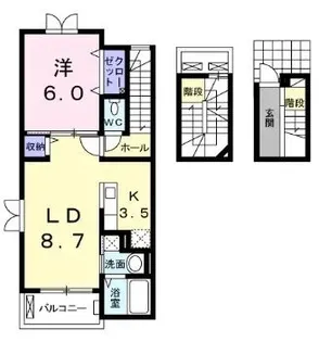 アクティーフ【0303号室】の間取り