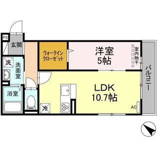 シティパーク南蔵王【302号室】の間取り