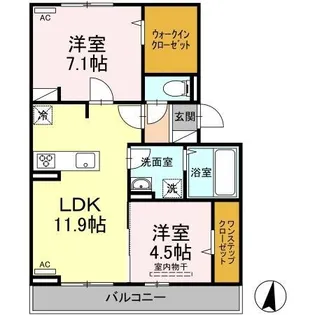 ソレイユ深津【0302号室】の間取り