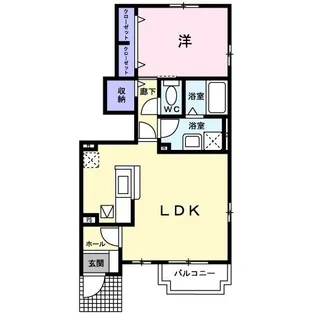 ル コルヌイエA【0104号室】の間取り