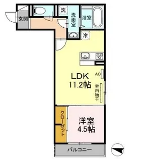フレッチェ ボスコⅢ【202号室】の間取り