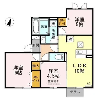 ボヌール千田 A棟【0103号室】の間取り