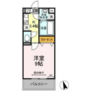 アプリシティ【0106号室】の間取り