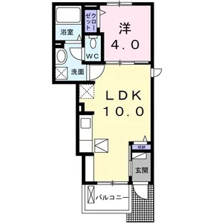 ローズシャトー【0103号室】の間取り