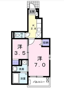 ベルローズA【0101号室】の間取り