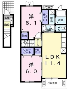 マイルストーンズ【202号室】の間取り