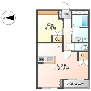 クレール デュイル【103号室】の間取り