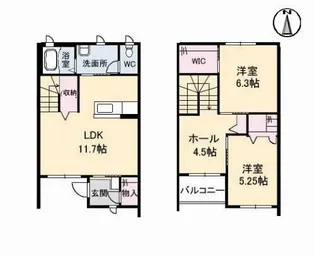 シャーメゾン水呑【0103号室】の間取り