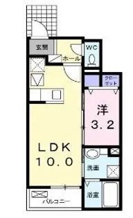 エービーフィールド【104号室】の間取り