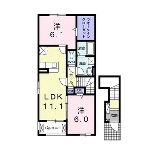 クラシオンA【0201号室】の間取り