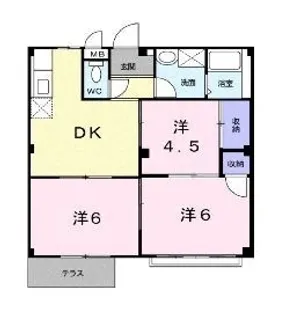 エルディムかきはら【0102号室】の間取り