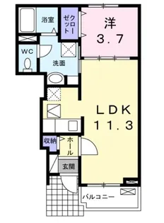 プリーマクラッセⅠ【0103号室】の間取り