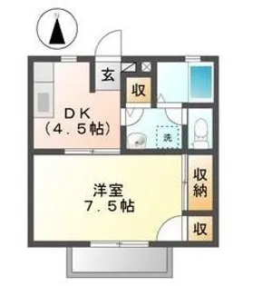 エスト柳【102号室】の間取り