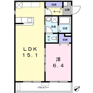 アビタシオンⅢ【0104号室】の間取り