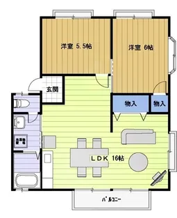 ハイグレードタウン多治米 B【201号室】の間取り