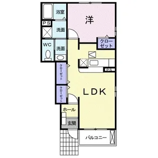 ガーデンハウスB【104号室】の間取り