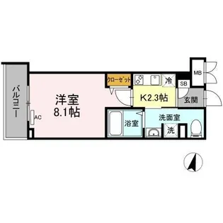 オリヴィエ宝町【0303号室】の間取り