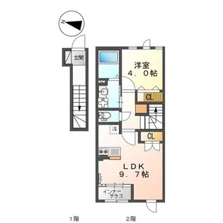 ミュゲ【203号室】の間取り